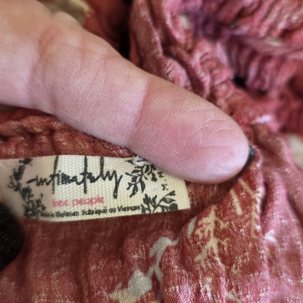 Free People Bailey Wild Daisy Slip Dress Medium Boho Floral Mini - Picture 7 of 8